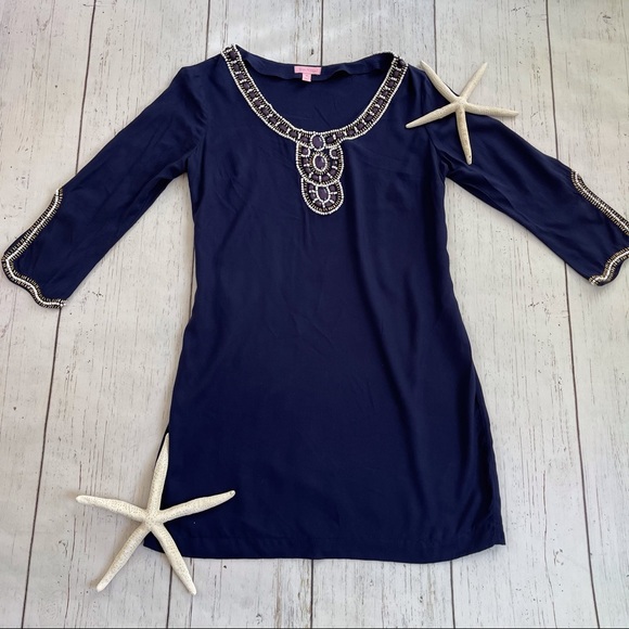 Lilly Pulitzer Dresses & Skirts - Lilly Pulitzer Sarah Tunic Dress Navy S